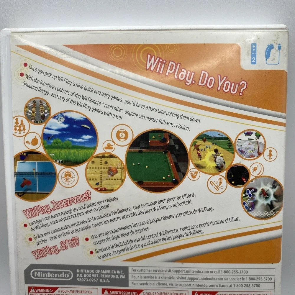 Wii Play Game (Nintendo Wii) Games Multi Sports Complete with Manual *UnTested